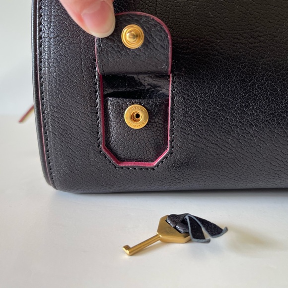 Proenza Schouler Kiri Black Leather Doctor’s Bag Top Handle Goat Hair Satchel - Picture 7 of 15